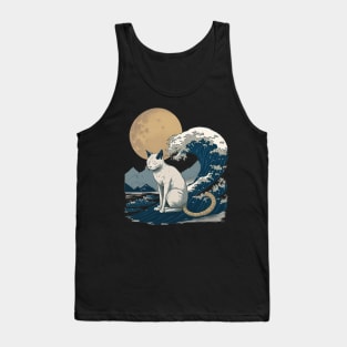 Cat with the Wave Tank Top